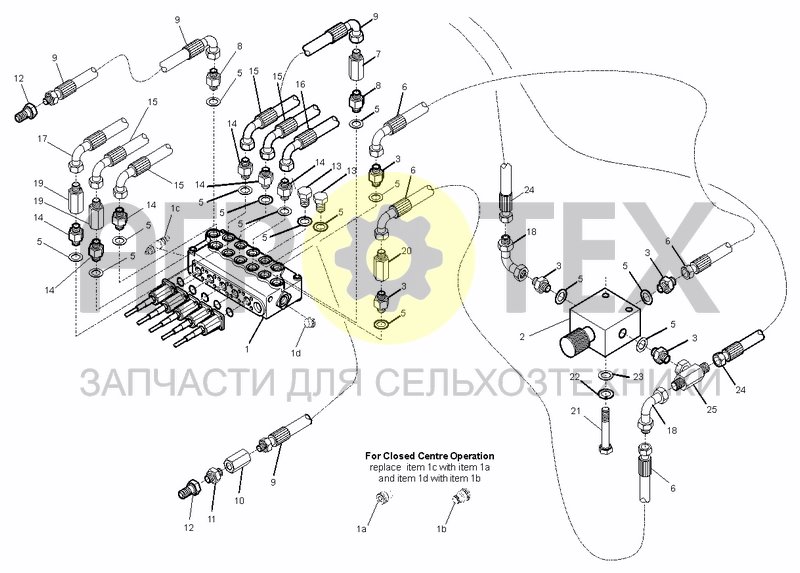 Чертеж HYDRAULIC VALVE BLOCK