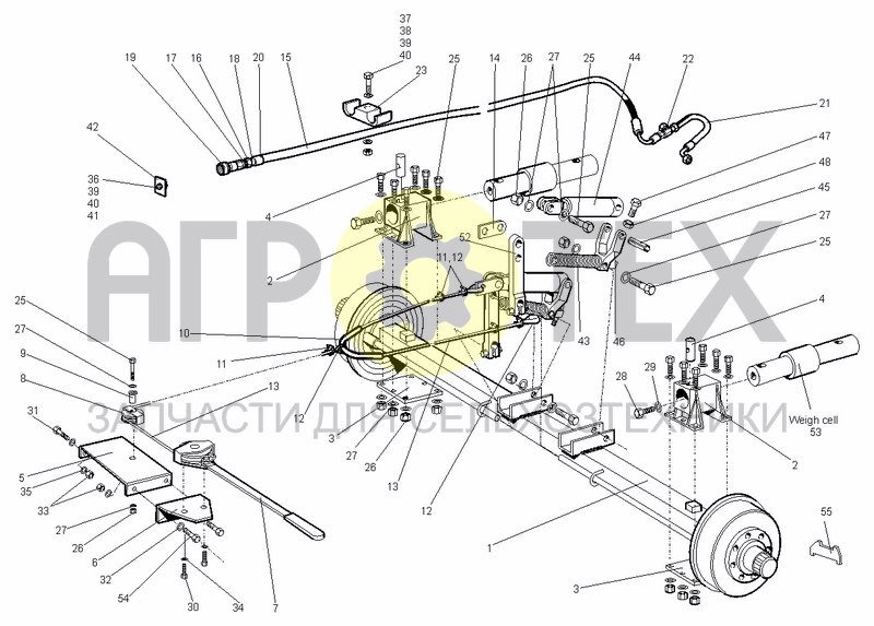 Чертеж BRAKED AXLE