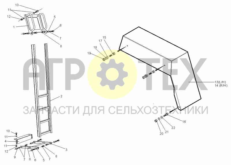 Чертеж LADDER & MUDGUARD