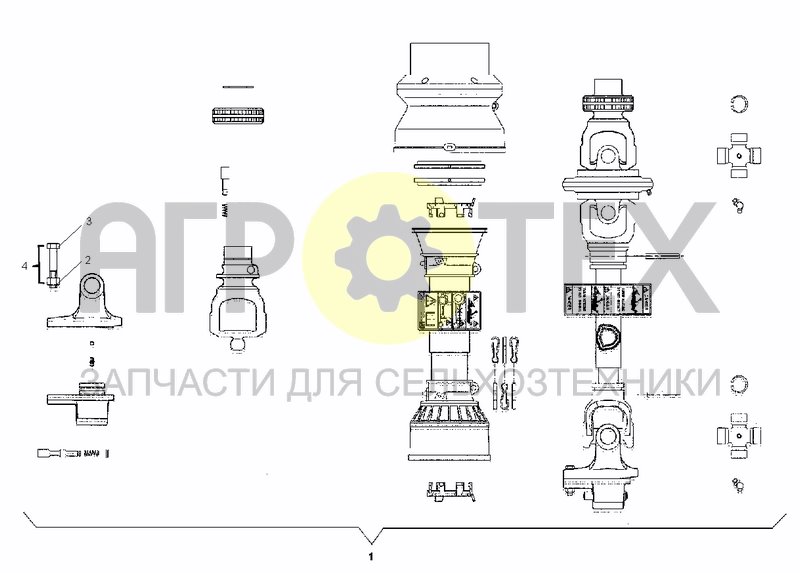 Чертеж WIDE ANGLE PTO SHAFT (BONDIOLI)