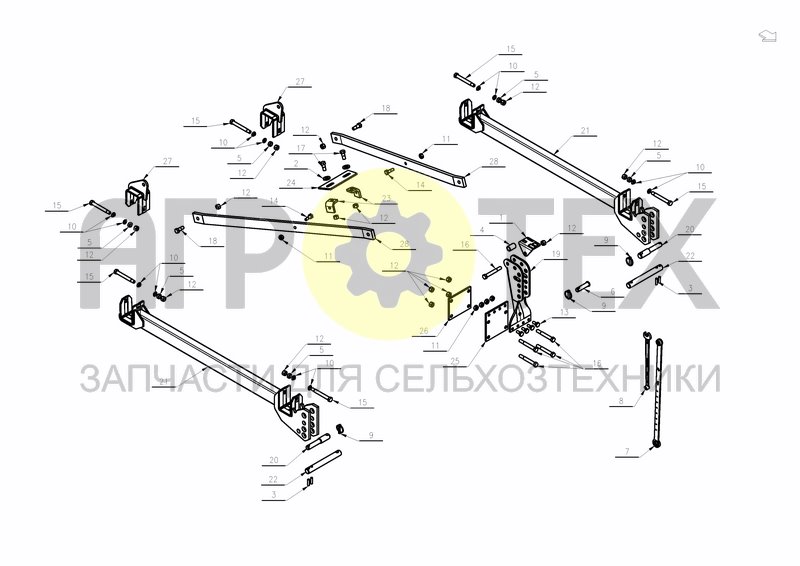 3-POINT LINKAGE 3-7 TINES (№13 на схеме)