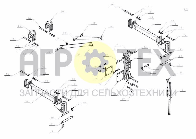 3-POINT LINKAGE 2 - 5 TINES (№15 на схеме)