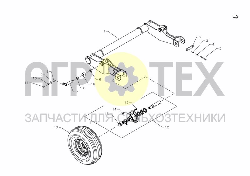 Чертеж AXLE, WHEELS