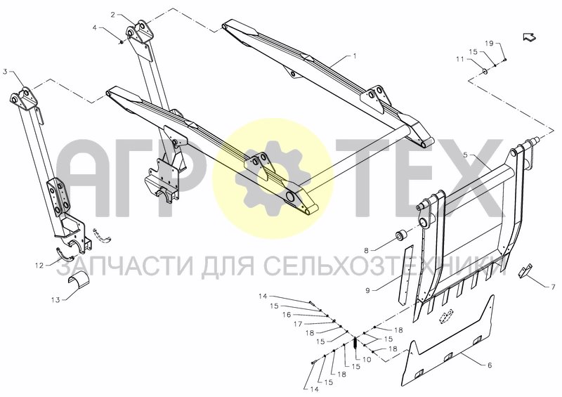 Чертеж GUARDS, REAR DOOR