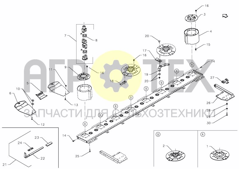 Чертеж TRANSMISSION, CUTTERBAR + PROFIT