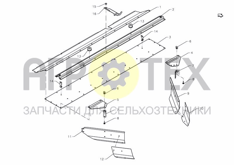 Чертеж REAR END & DEFLECTOR PLATE