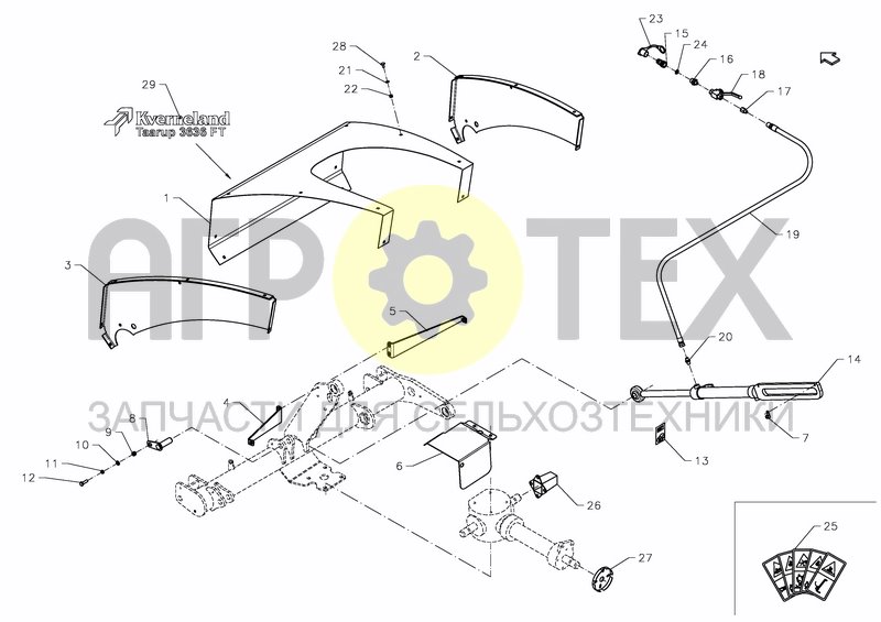 Чертеж GUARD, HYDRAULIC CYLINDER