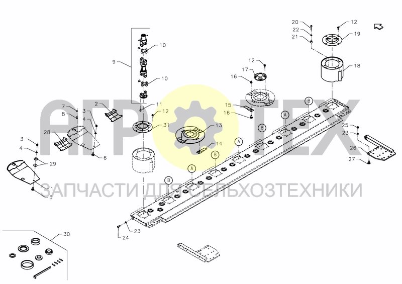 Чертеж TRANSMISSION, CUTTERBAR