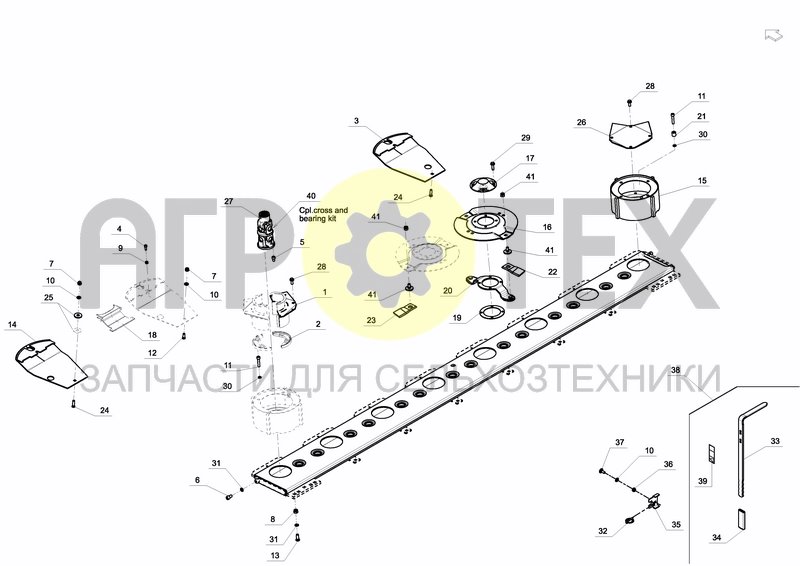 Чертеж TRANSMISSION, CUTTERBAR + PROFIT