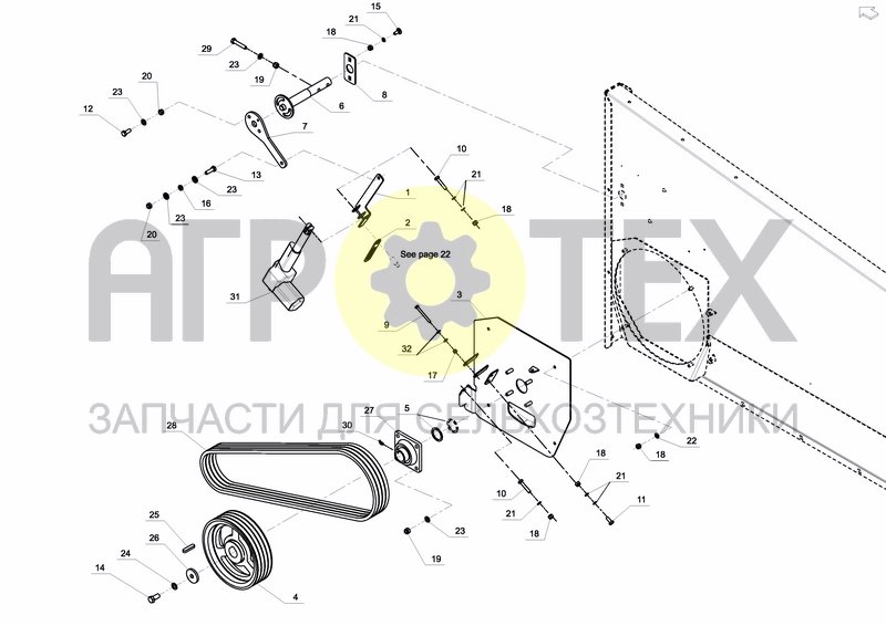 Чертеж TRANSMISSION, SHREDDING DRUM