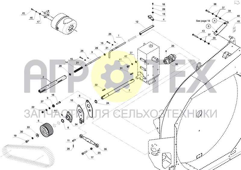 Чертеж TRANSMISSION, FLYWHEEL HOUSE