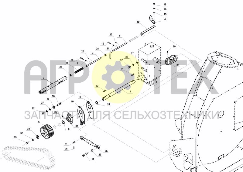 Чертеж TRANSMISSION, FLYWHEEL HOUSE