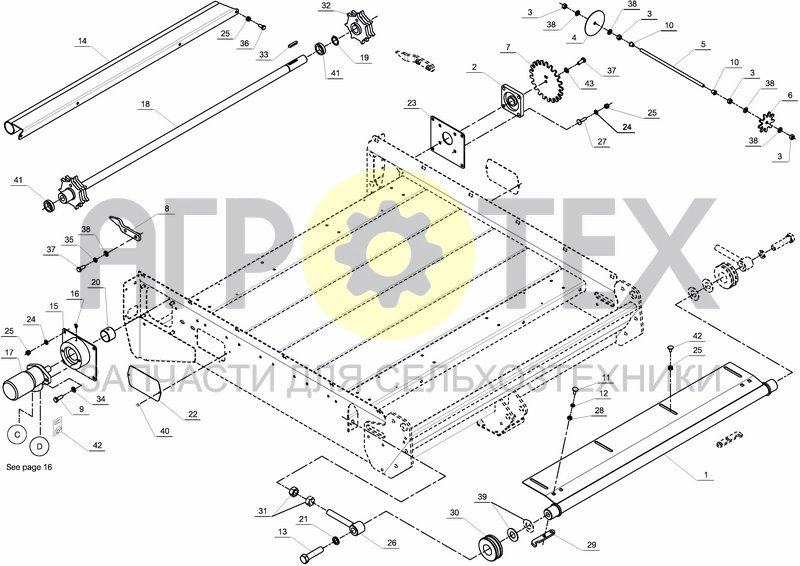 Чертеж TRANSMISSION, FLOOR CONVEYOR