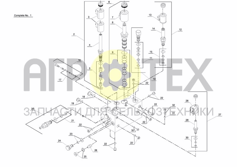 Чертеж ELECTRIC VALVE BLOCK, COMPLETE