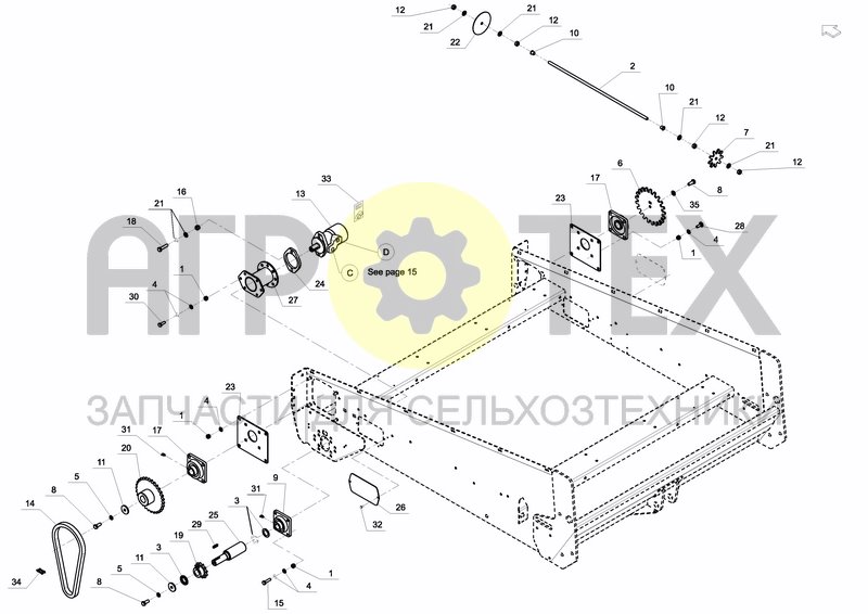 Чертеж TRANSMISSION, FLOOR CONVEYOR