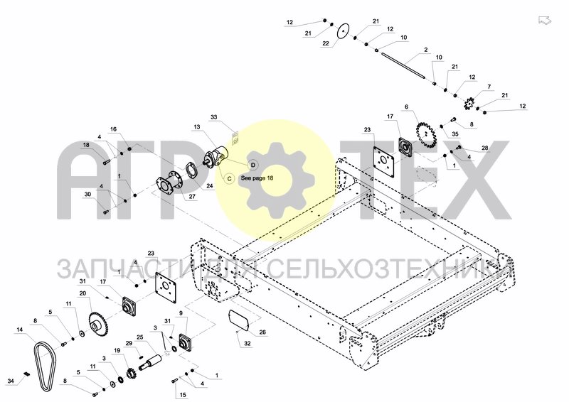 Чертеж TRANSMISSION, FLOOR CONVEYOR