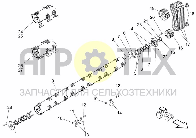 Чертеж LATERAL TRANSMISSIONS AND ROTORS