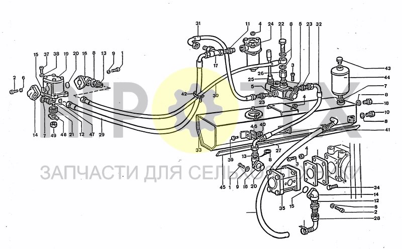 Чертеж HYDRAULIC KIT FOR DISK