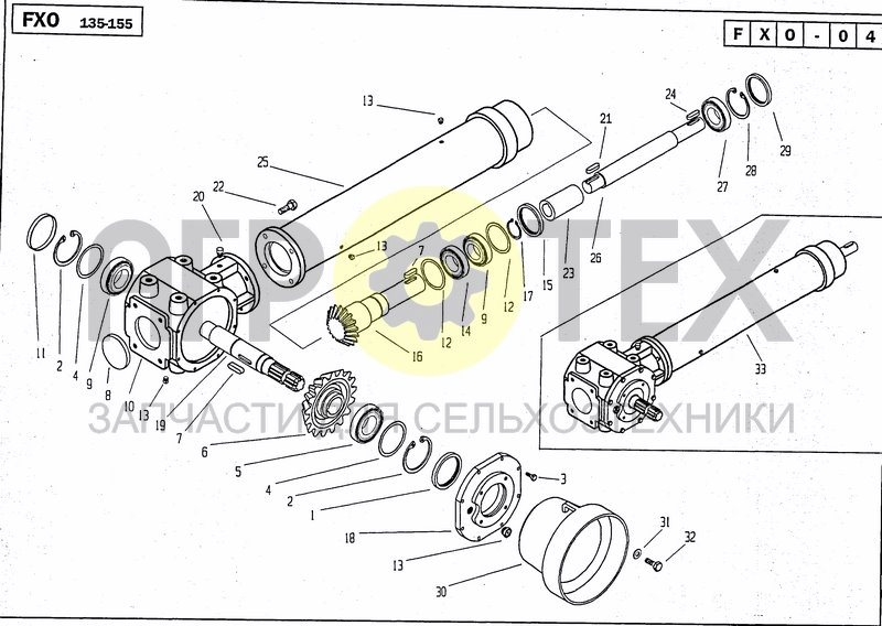 Чертеж GEARBOX 1 PTO