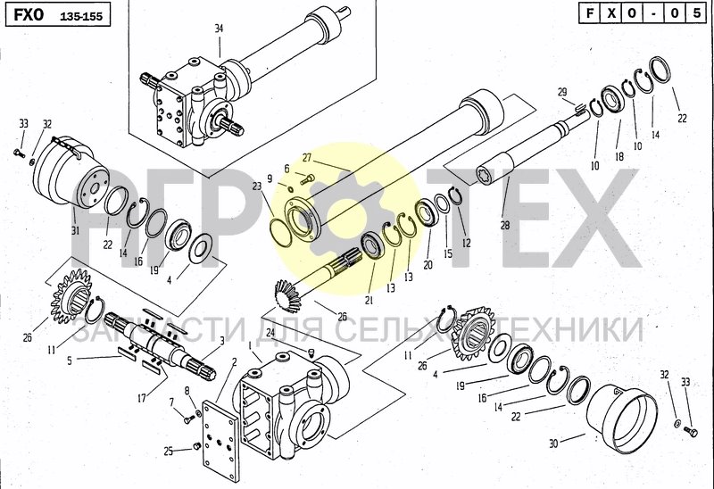 Чертеж GEARBOX 2 PTO