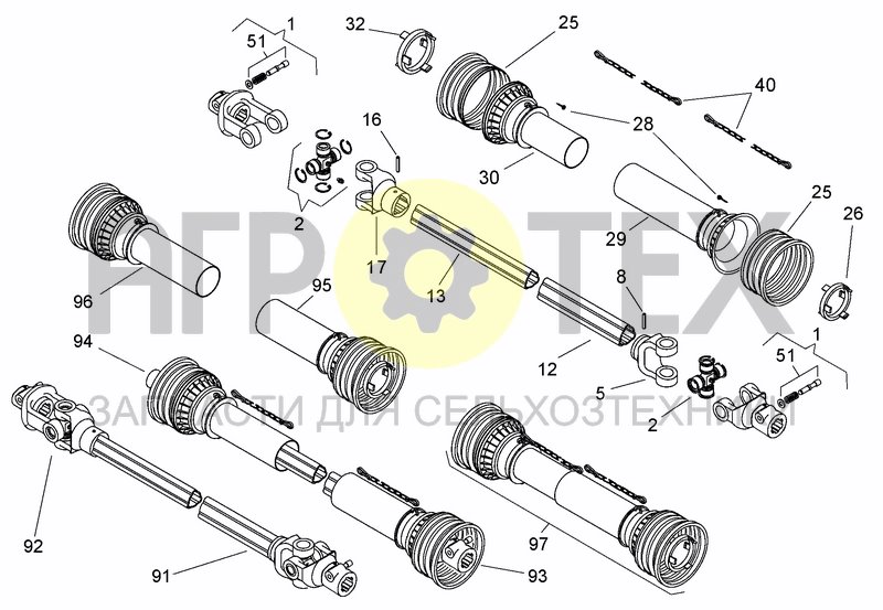 Чертеж DRIVELINE MA0005B4011