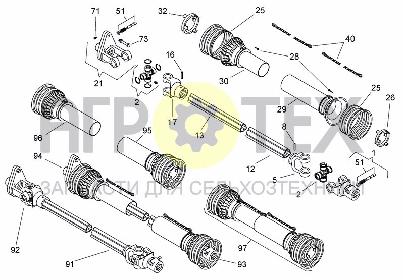 Чертеж DRIVELINE MA0005B4012