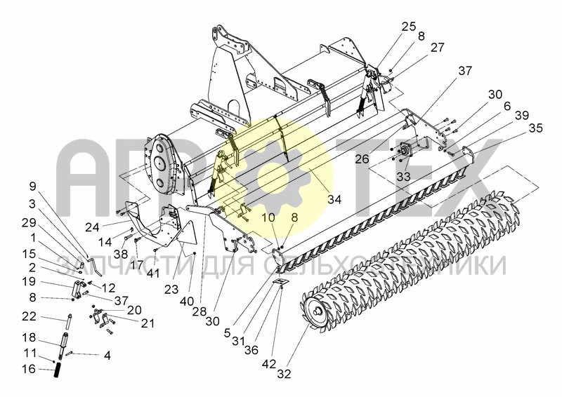 Чертеж PACKER ROLLER ?500 (OPTIONAL)