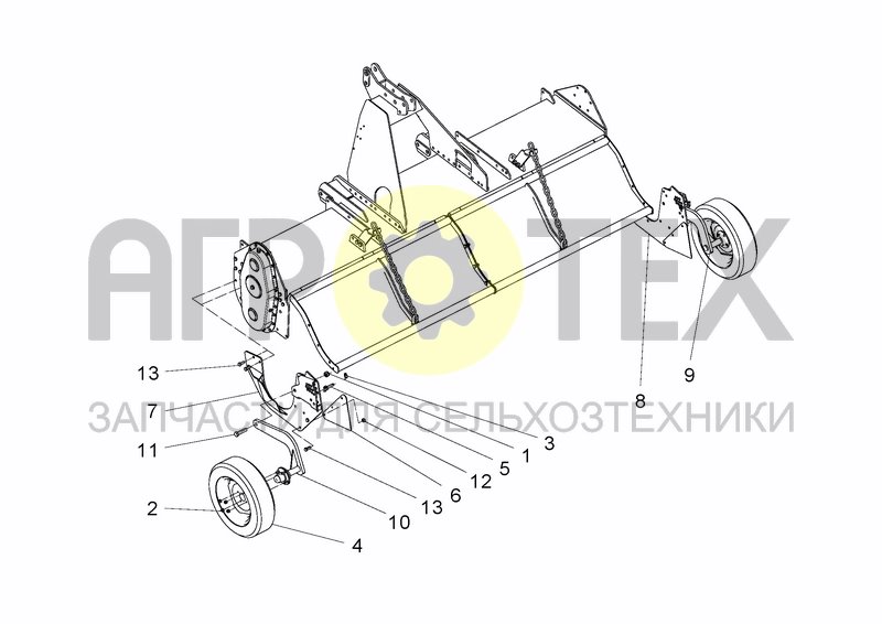 Чертеж FRONT WHEELS (OPTIONAL)