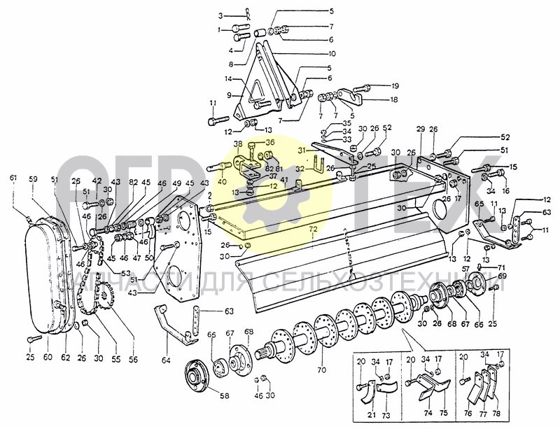 Чертеж FRAME AND ROTOR CLS100-130