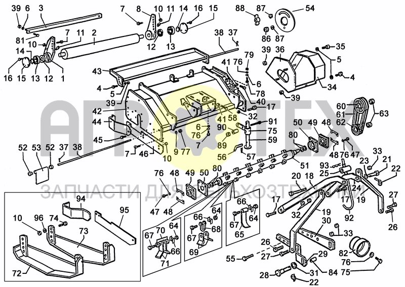 Чертеж FM90-120-150-180 FRAME AND ROTOR