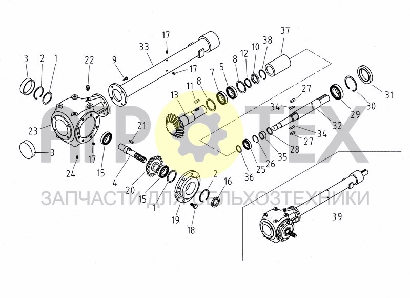 Чертеж UPPER TRANSMISSION