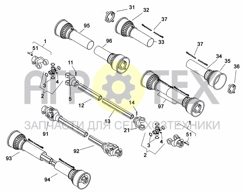 Чертеж FM90-120-150-180 DRIVELINE 0005E430