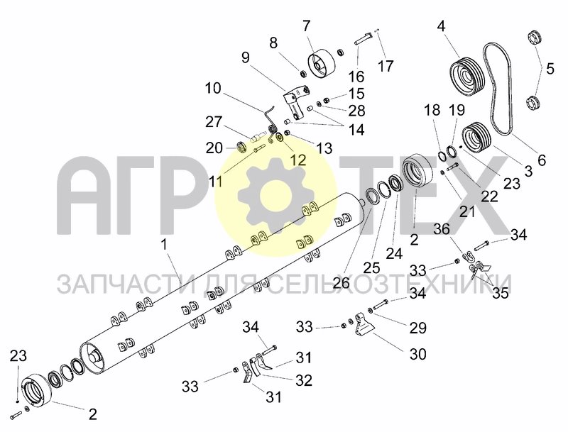 Чертеж LAT. TRANSMISSION AND ROTOR