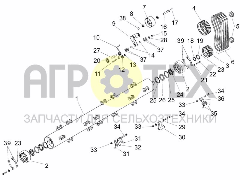 Чертеж LAT. TRANSMISSION AND ROTOR