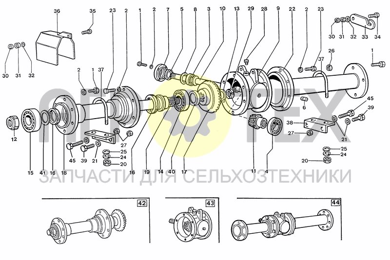 Чертеж SINGLE SPEED TRANSMISSION