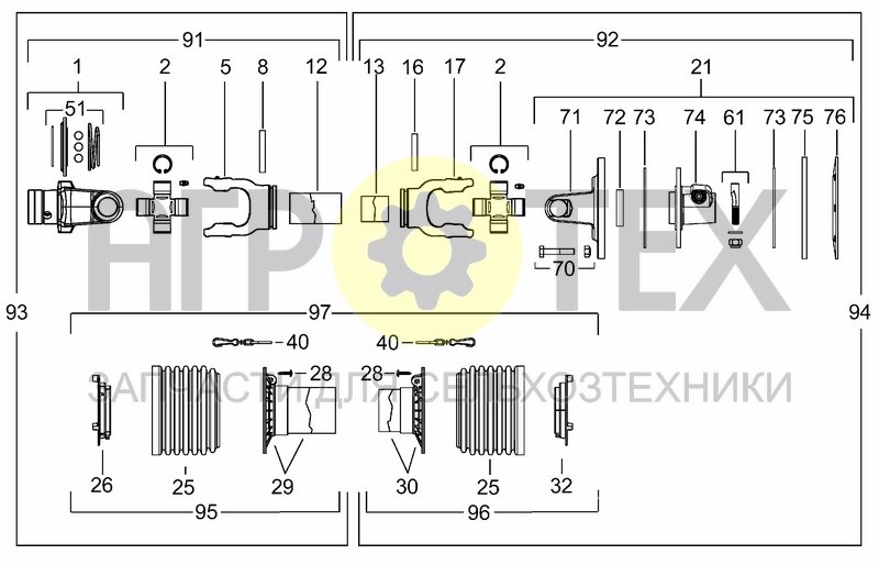 Чертеж DRIVELINE MA0005B7017