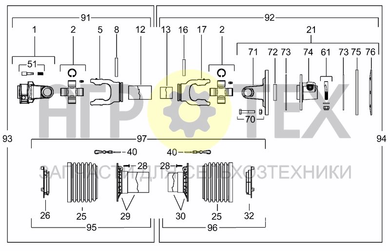 Чертеж DRIVELINE 0005B7018