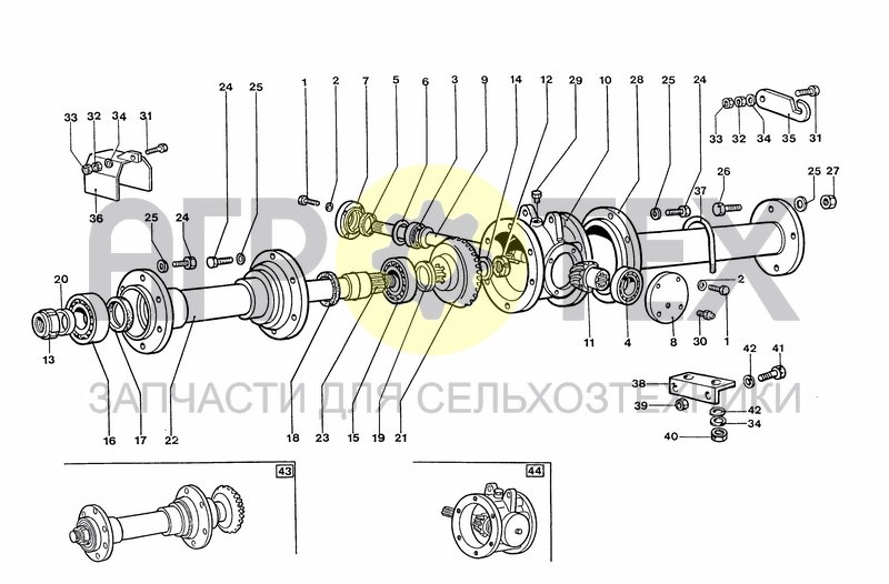 Чертеж SINGLE SPEED TRANSMISSION