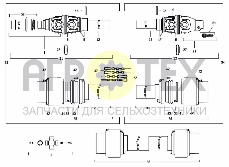 Чертеж DRIVELINE MA0005ED001