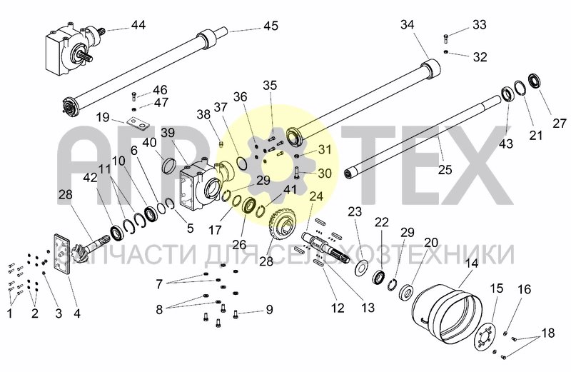 Чертеж UPPER TRANSMISSION