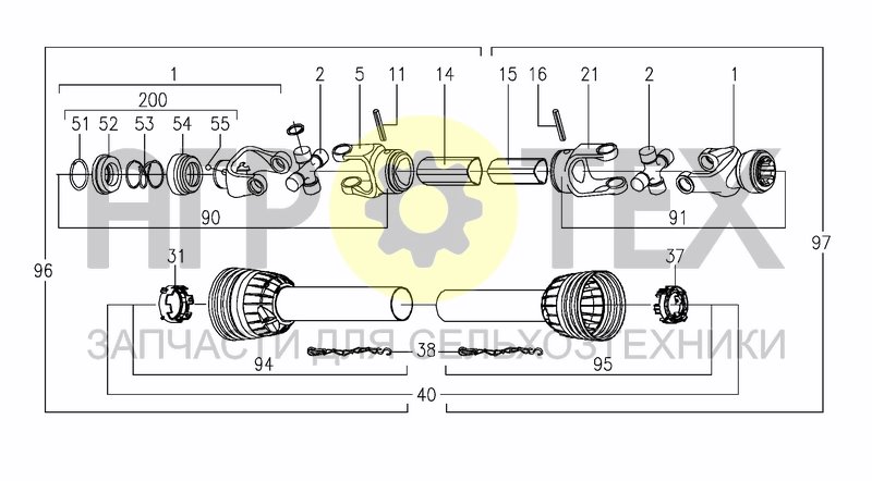 Чертеж DRIVELINE 00055E809