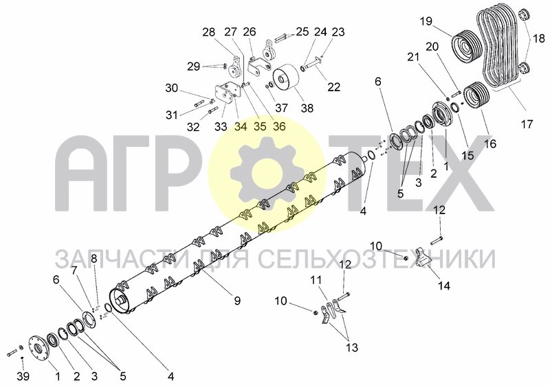 Чертеж LATERAL TRANSMISSION AND ROTOR