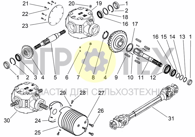 Чертеж UPPER TRANSMISSION