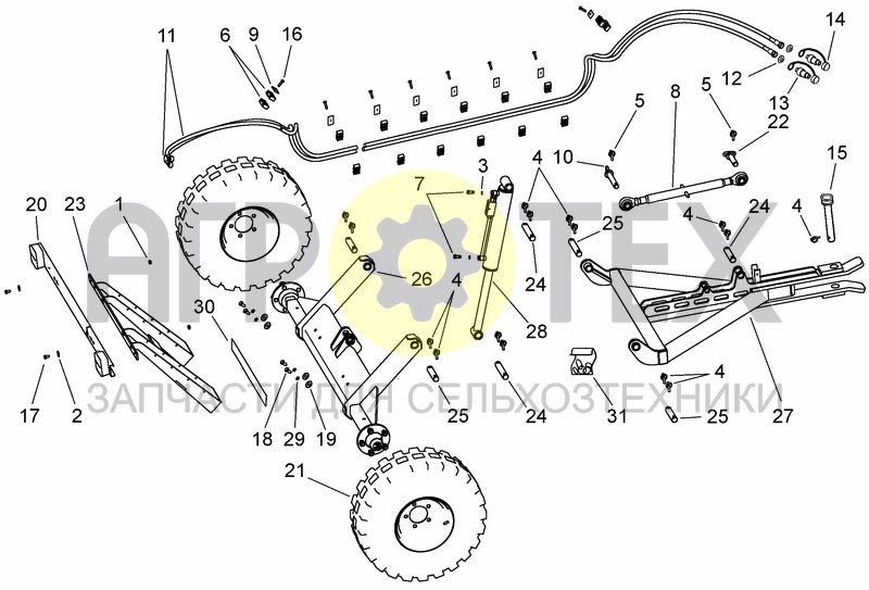 Чертеж TRANSPORT KIT (OPTIONAL ONLY FOR FXZ400 AND 480)