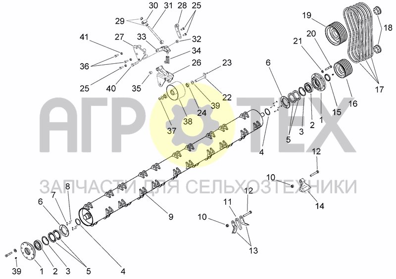 Чертеж LATERAL TRANSMISSION AND ROTOR