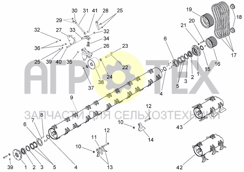 Чертеж LATERAL TRANSMISSION AND ROTOR