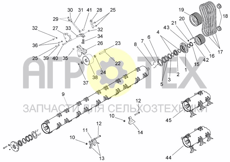 Чертеж LATERAL TRANSMISSION AND ROTOR