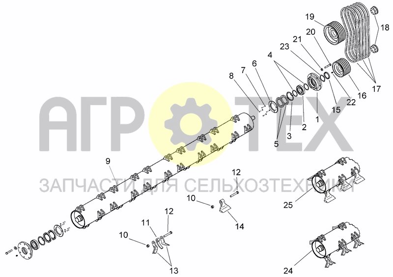 Чертеж LATERAL TRANSMISSION AND ROTOR