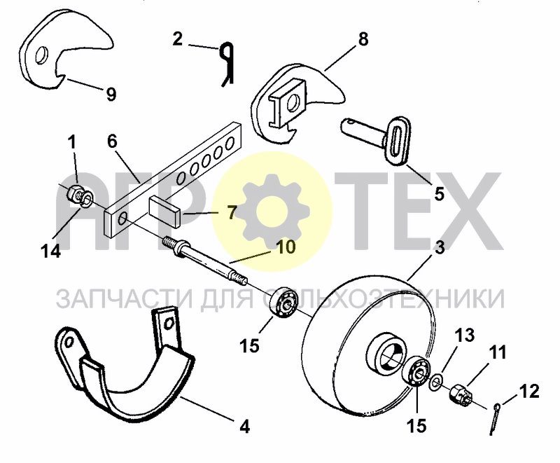 Чертеж FRONT WHEELS (OPTIONAL)