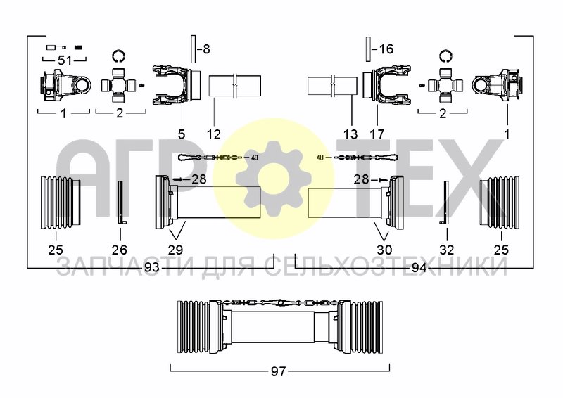 Чертеж DRIVELINE A137081400